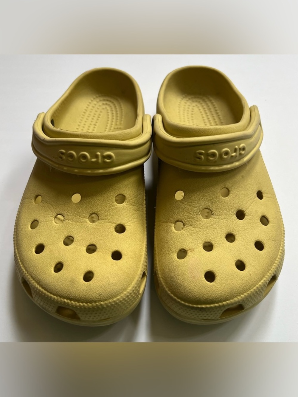 CROCS Classic Clogs Mustard Yellow Comfort Slip On Unisex Women's 8-9 Men's 6-7